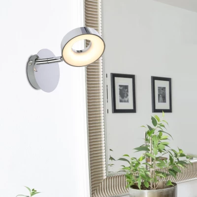 LED nástěnná lampa na čtení ISLA - 1x4W, 3000K (teplá bílá), chromovaná