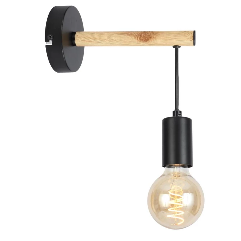 Nástěnné osvětlení ve skandinávském stylu IZZY - 1xE27, 60W, černé