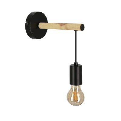 Nástěnné osvětlení ve skandinávském stylu IZZY - 1xE27, 60W, černé