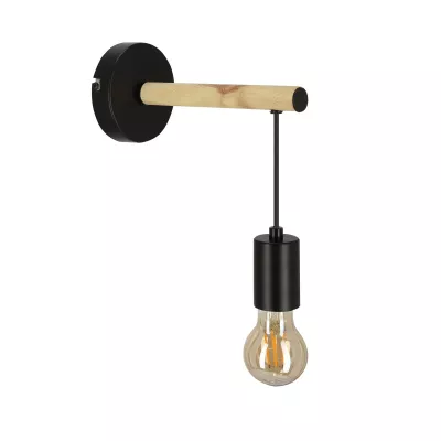 Nástěnné osvětlení ve skandinávském stylu IZZY - 1xE27, 60W, černé