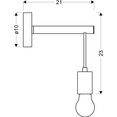 Nástěnné osvětlení ve skandinávském stylu IZZY - 1xE27, 60W, černé