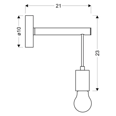 Nástěnné osvětlení ve skandinávském stylu IZZY - 1xE27, 60W, černé