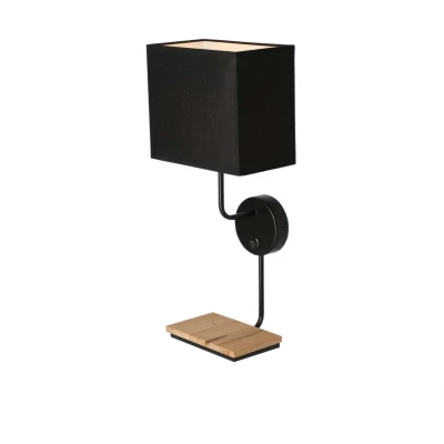 Nástěnná lampa s poličkou KETO - 1xE14, 40W, černá