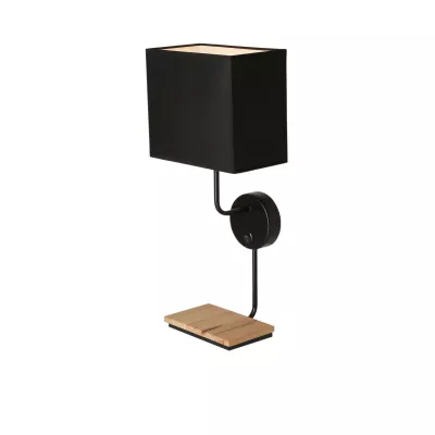 Nástěnná lampa s poličkou KETO - 1xE14, 40W, černá