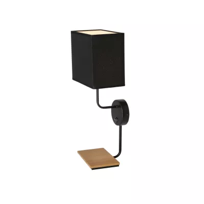 Nástěnná lampa s poličkou KETO - 1xE14, 40W, černá