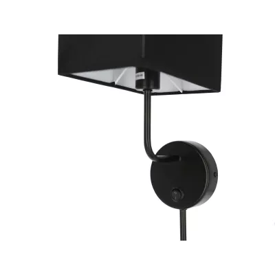 Nástěnná lampa s poličkou KETO - 1xE14, 40W, černá