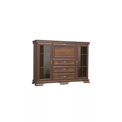 VÝPRODEJ - Prosklená komoda s mini barem GREGORIA - samoa king