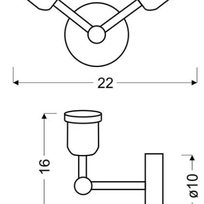 Nástěnné svítidlo KIRIMU - 2xE27, 60W, černé