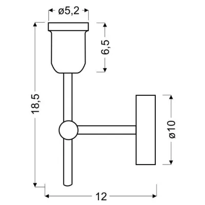Nástěnné osvětlení KIRIMU - 1xE27, 60W, černé