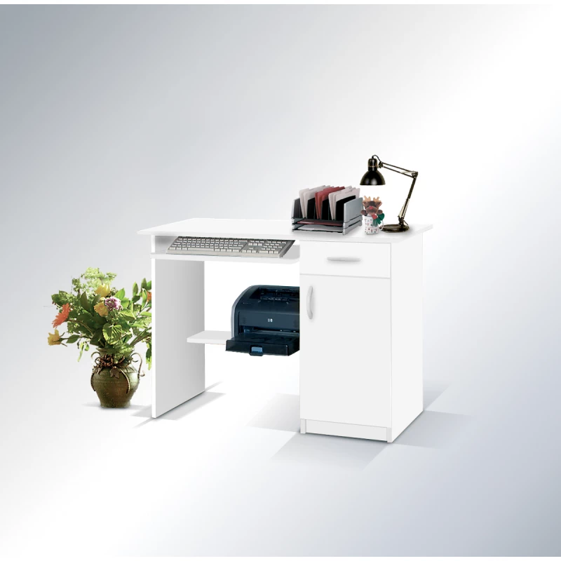 VÝPRODEJ - PC stůl AZLE - bílý