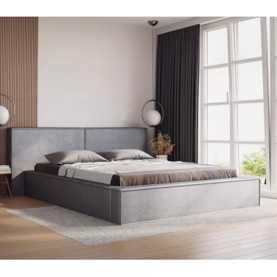 VÝPRODEJ - Manželská čalouněná postel 180x200 TELMA 1 - šedá