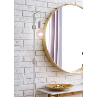 Nástěnné osvětlení s vypínačem LAREN - 1xE27, 40W, bílé