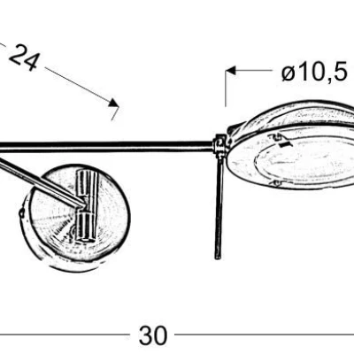 Nástěnná flexibilní lampa ke čtení LARGO - 1xG9, 28W, stříbrná