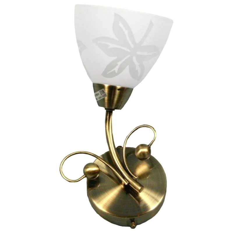 Nástěnné rustikální osvětlení LEILA - 1xE14, 40W, patina / bílé