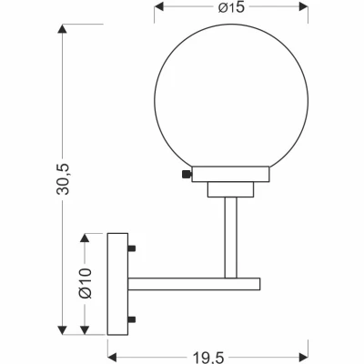 Industriální nástěnná lampa LENS - 1xE14, 40W, patina / černá