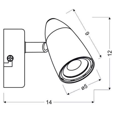 Nástěnná LED lampa k posteli LIBERTY - 1x4W, 3000K (teplá bílá), chromovaná