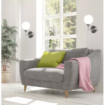 Nástěnné moderní svítidlo LOGOS - 1xG9, 25W, stříbrné / bílé