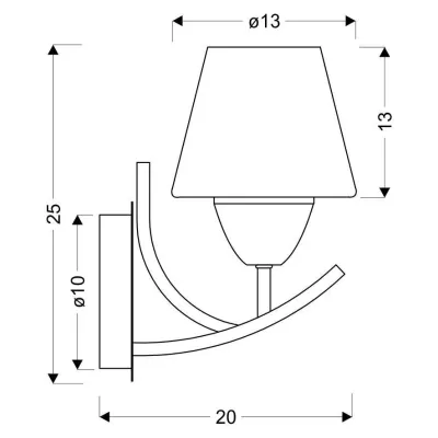 Nástěnné moderní osvětlení LONDYN - 1xE27, 60W, bílé / černé