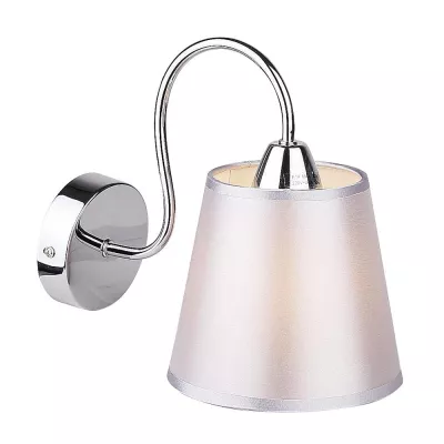 Moderní nástěnná lampa LUK - 1xE14, 40W, chromovaná / šedostříbrná