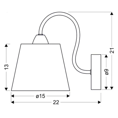 Moderní nástěnná lampa LUK - 1xE14, 40W, chromovaná / šedostříbrná