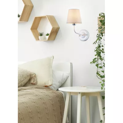 Moderní nástěnné osvětlení LUMINOR - 1xE14, 60W, bílé