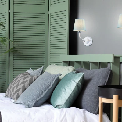 Moderní nástěnné osvětlení LUMINOR - 1xE14, 60W, bílé / modré