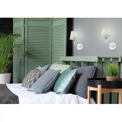 Moderní nástěnné osvětlení LUMINOR - 1xE14, 60W, bílé / modré