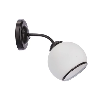 Moderní nástěnné svítidlo MARINEN - 1xE27, 40W, černé / bílé