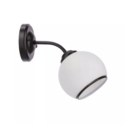 Moderní nástěnné svítidlo MARINEN - 1xE27, 40W, černé / bílé