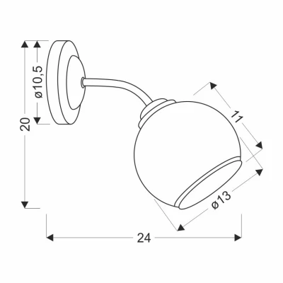 Moderní nástěnné svítidlo MARINEN - 1xE27, 40W, černé / bílé