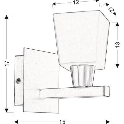 Moderní nástěnné osvětlení MAXIM - 1xE14, 40W, stříbrné / bílé