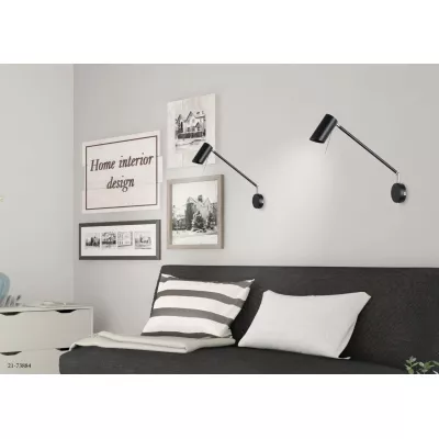 Flexibilní nástěnná lampa na čtení MILLY - 1xGU10, 40W, matná černá