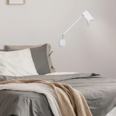Flexibilní nástěnná lampa na čtení MILLY - 1xGU10, 40W, matná bílá