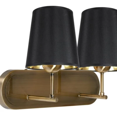 Moderní nástěnné osvětlení MILONGA - 2xE27, 60W, patina / černé