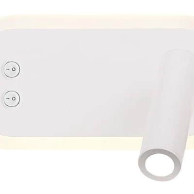 Nástěnné LED světlo se čtecím ramenem MIRACLE - 6W+3W, 4000K (denní bílá), bílé