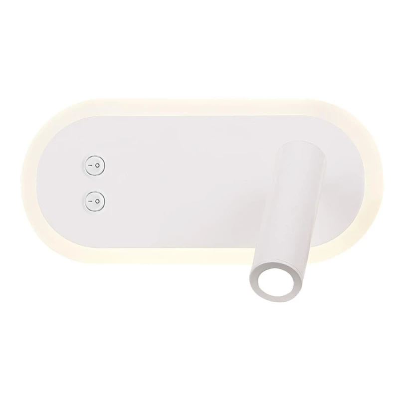 Nástěnné LED světlo se čtecím ramenem MIRACLE - 6W+3W, 4000K (denní bílá), bílé