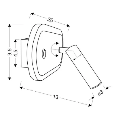 Nástěnné LED světlo se čtecím ramenem MIRACLE - 6W+3W, 4000K (denní bílá), bílé
