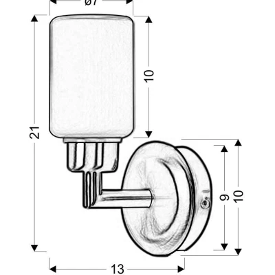 Nástěnné osvětlení MIRROR 2 - 1xG9, 40W, stříbrná / bílá