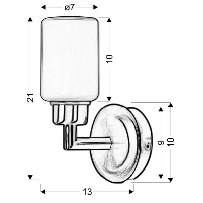 Nástěnné osvětlení MIRROR 2 - 1xG9, 40W, stříbrná / bílá