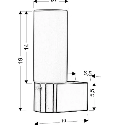 Nástěnné osvětlení MIRROR 1 - 1xE14, 40W, stříbrná / bílá