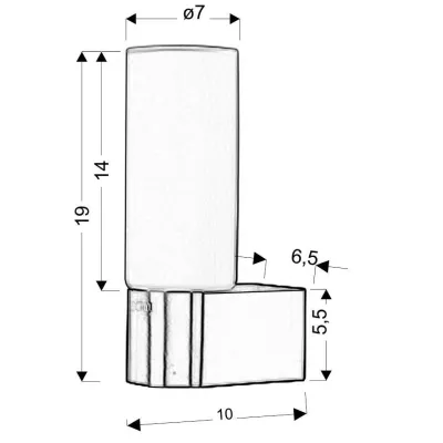 Nástěnné osvětlení MIRROR 1 - 1xE14, 40W, stříbrná / bílá