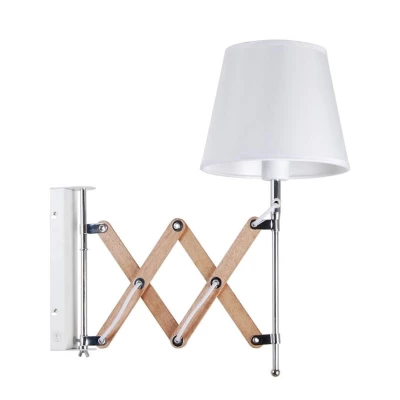 Nástěnná flexibilní lampa na čtení MITO, 1xE27 - 40W, chromovaná / bílá