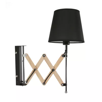 Nástěnná flexibilní lampa na čtení MITO, 1xE27 - 40W, chromovaná / černá
