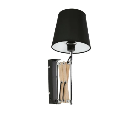 Nástěnná flexibilní lampa na čtení MITO, 1xE27 - 40W, chromovaná / černá