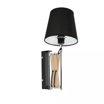 Nástěnná flexibilní lampa na čtení MITO, 1xE27 - 40W, chromovaná / černá