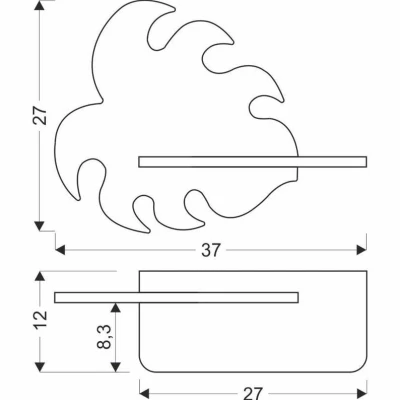 Dekorativní nástěnné svítidlo MONSTERA - 5W, 4000K (denní bílá), zelené