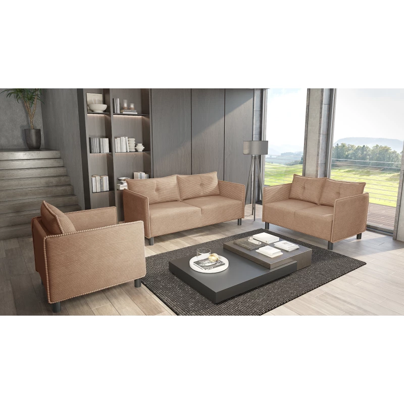 VÝPRODEJ - Designová sedací sestava MAELLA - béžová