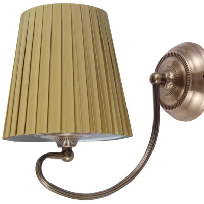 Nástěnné osvětlení v klasickém stylu MOZART - 1xE27, 60W, měděné / medové