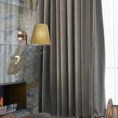 Nástěnné osvětlení v klasickém stylu MOZART - 1xE27, 60W, měděné / medové