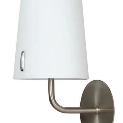 Moderní nástěnné osvětlení MUSCAT - 1xE14, 40W, stříbrná / bílé